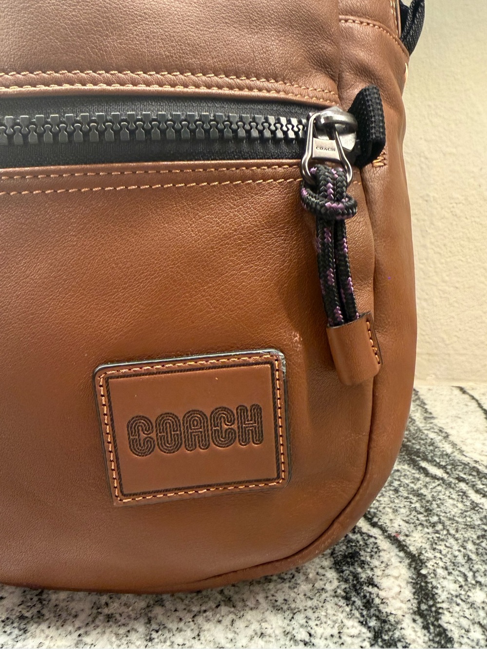 Coach Pacer Leather Backpack Saddle Brown 78830 - Picture 3 of 9